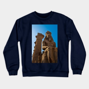 Egypt. Luxor. Luxor Temple. Colossal Statue of Ramesses II. Crewneck Sweatshirt